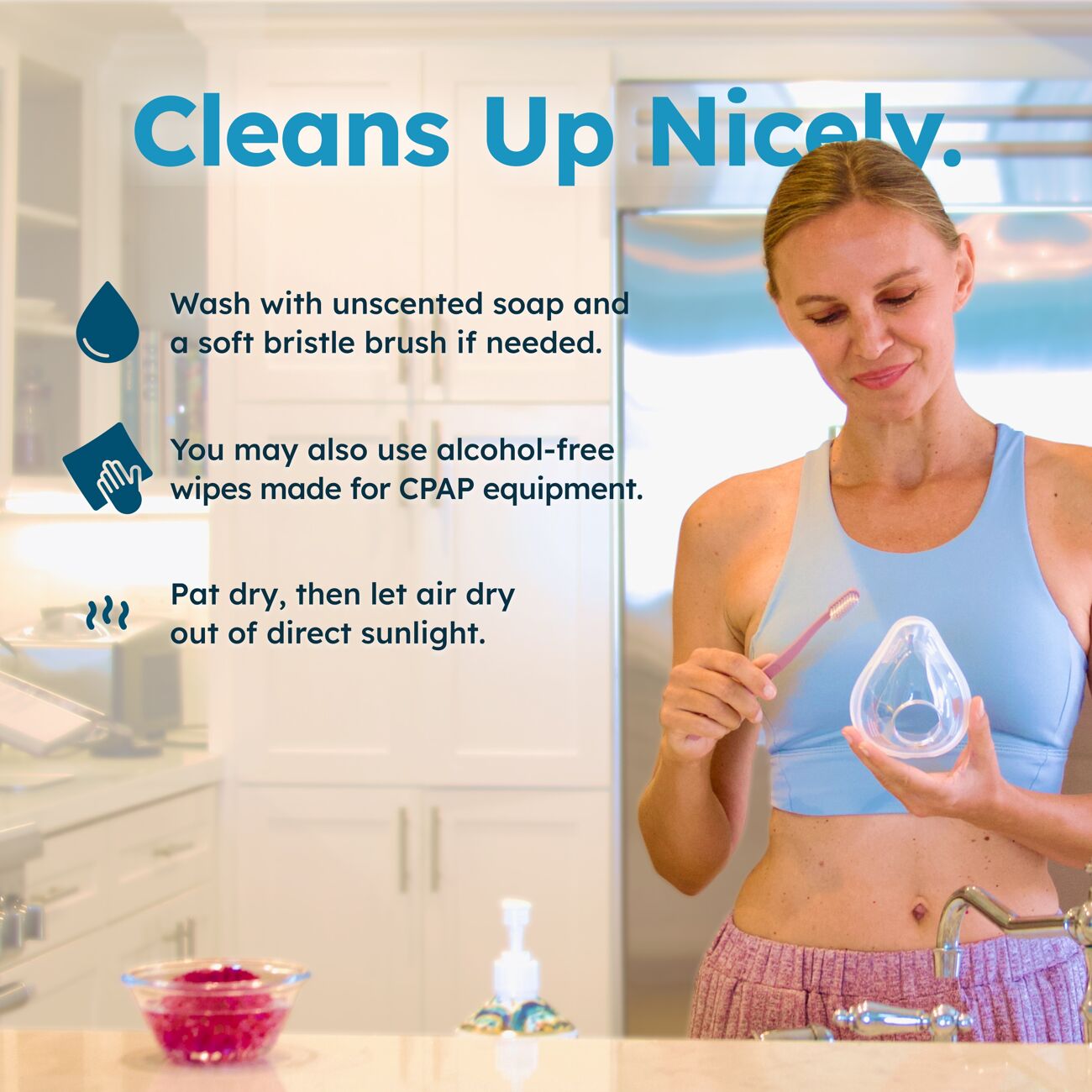 How to wash or clean Resmed AirFit F20 replacement CPAP cushion by Fairflow